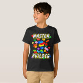Building Bricks Master Builder Construction Block  T-shirt (Voorkant volledig)