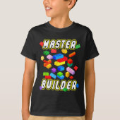 Building Bricks Master Builder Construction Block  T-shirt (Voorkant)