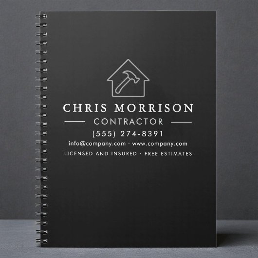 Building Construction Black Silver Notitieboek