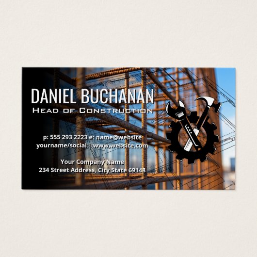 Building Rebar Infrastructure | Construction Logo (Devant)