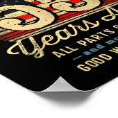 Built 55 Years Ago Funny 55th Birthday Usa Flag Poster (Hoek)