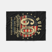 Built 60 Years Ago Funny 60th Birthday Usa Flag Fleece Deken (Voorkant (Horizontaal))