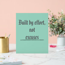 Built by Effort, Not Excuses – Motivational