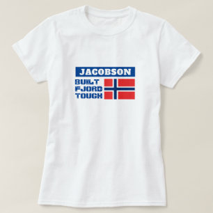 "Built Fjord Tough" en Noorse vlag T-shirt