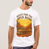 Built for the Open Road Retro Truck Art T-shirt (Voorkant)