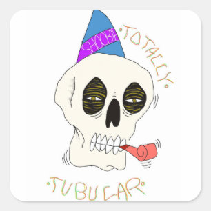 buisvormig vierkante sticker