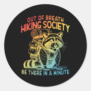 Buiten adem Wandelvereniging Kom er over een minuu Ronde Sticker