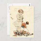 Buiten afspelen briefkaart (Voorkant / Achterkant)