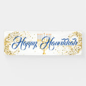 Buiten Banner-Happy Hanukkah Spandoek (Horizontaal)