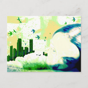 buiten bereik. briefkaart