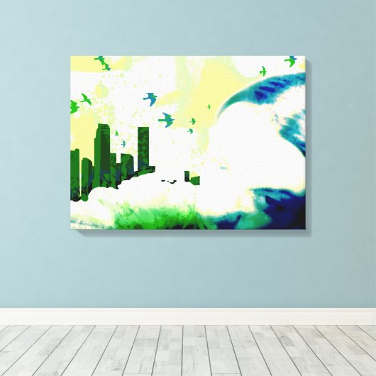 buiten bereik. canvas afdruk (Insitu (Houten vloer))