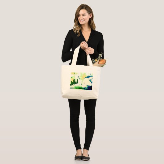buiten bereik. grote tote bag (Voorkant (model))