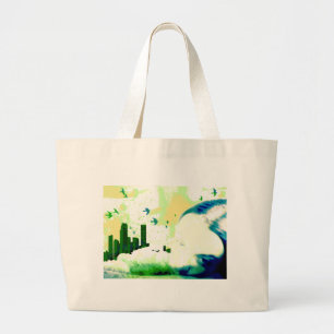 buiten bereik. grote tote bag