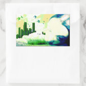 buiten bereik. rechthoekige sticker (Tas)