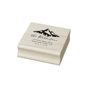 Buiten berg schets nieuw thuis retouradres rubberstempel