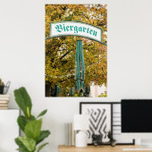 Buiten Biergarten Sign, Duitsland Poster (Thuiskantoor)