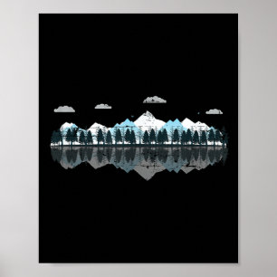 Buiten Bos Berg Reflectie Natuur Poster