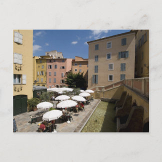 Buiten café, Place de l'Eveche, Grasse, Briefkaart