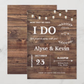 Buiten Casual Trouwreceptie Schuurverlichting Kaart (Voorkant / Achterkant)