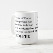 Buiten de Christus Koffee Mok (Voorkant links)