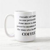 Buiten de Christus Koffee Mok (Links)