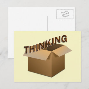 Buiten de doos denken briefkaart