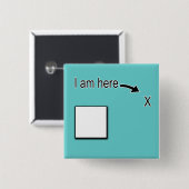 Buiten de doos vierkante button 5,1 cm (Voorkant /achterkant)