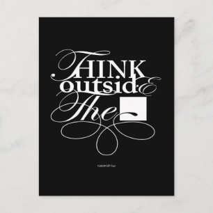 Buiten de doos Witte Logo Briefkaart