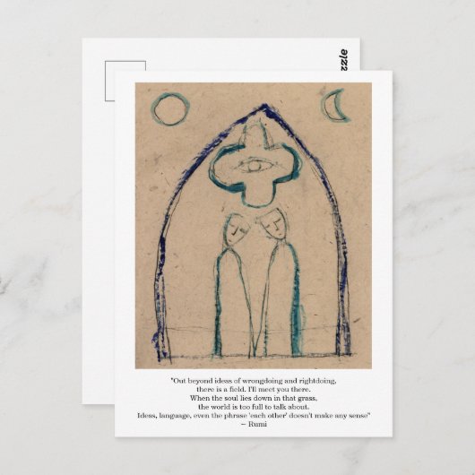 Buiten de ideeën van verkeerd doen en goed doen. briefkaart (Voorkant / Achterkant)