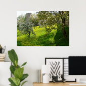 Buiten de muren van San Gimignano Poster (Thuiskantoor)