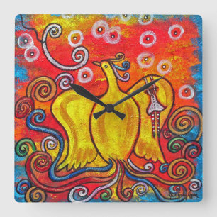 Buiten de vlam, helderheid Phoenix-klok Vierkante Klok