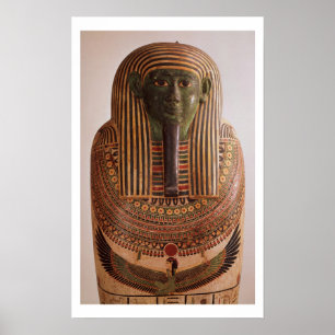 Buiten deksel van de sarcofaag van Psametik I (664 Poster