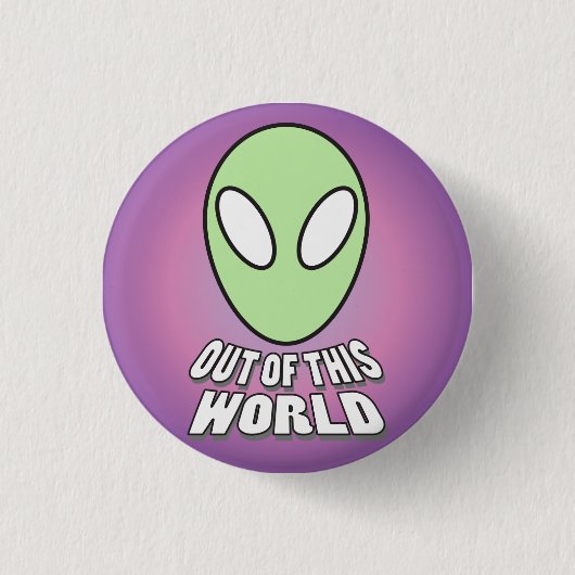 Buiten deze wereld - Alien Head Ronde Button 3,2 Cm (Voorkant)