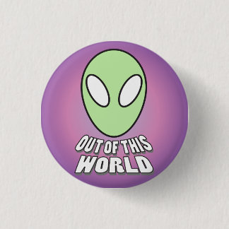 Buiten deze wereld - Alien Head Ronde Button 3,2 Cm