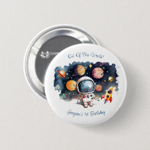Buiten deze wereld Buitenruimte Planeten Jongens V Ronde Button 5,7 Cm