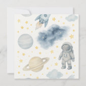 Buiten deze Wereld Kosmische Kids | Ruimtefeest - Bedankkaart (Achterkant)