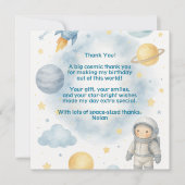 Buiten deze Wereld Kosmische Kids | Ruimtefeest - Bedankkaart (Voorkant)
