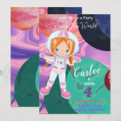 Buiten deze World Diverse Birthday Invitation Kaar (Voorkant / Achterkant)