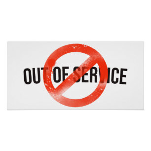 Buiten Dienst Bord – Poster Editie Perfect Poster