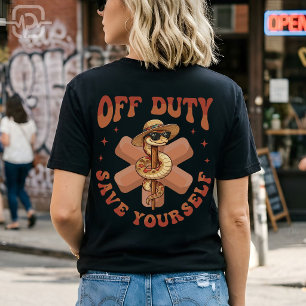Buiten Dienst Red jezelf Grappige Verpleegster Med T-shirt