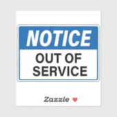 Buiten dienst sticker (Vel)