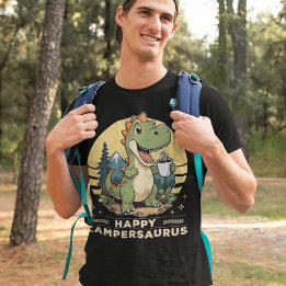 Buiten Dinosaurus Gelukkige Campersaurus Grappige  T-shirt