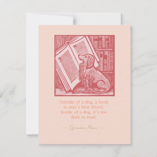 Buiten een hond notitiekaartje (Voorkant)