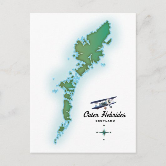 Buiten-Hebriden Schotland kaart (Voorkant)