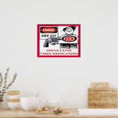 Buiten het bereik houden van Pistolen Poster (Keuken)