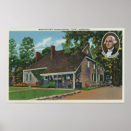 Buiten het hoofdkwartier van George Washington Poster (Voorkant)
