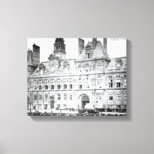 Buiten het Hotel de Ville Canvas Afdruk