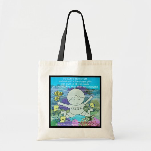Buiten het oppervlak tote bag (Voorkant)