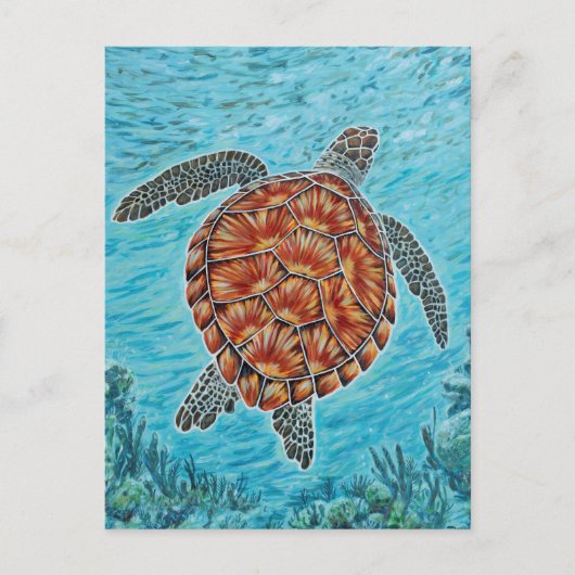 Buiten het rif briefkaart (Voorkant)