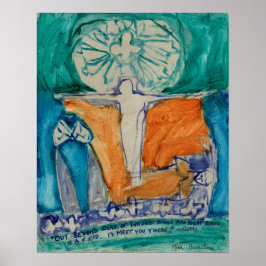 "Buiten het verkeerde doen en goed doen" van Rumi Poster